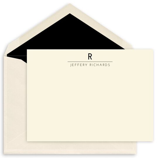 Modern Line Flat Note Cards